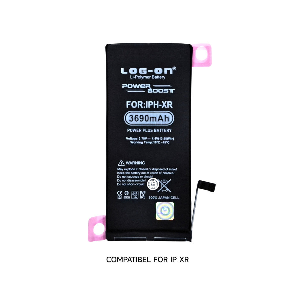 Baterai Log on Untuk Iphone XR  Kapasitas 3690mAh Original 1 Tahun Garansi Battery Batre / Batrai
