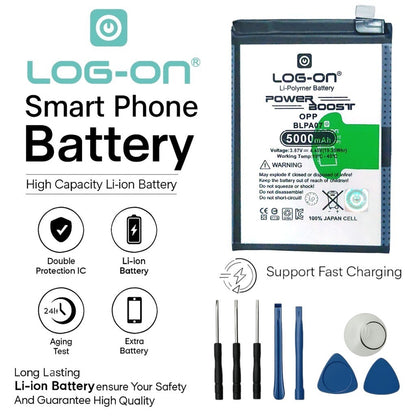 Baterai Log on BLPA07 Untuk Oppo A78 4G BLP-A07 Power Boost 5000mAh / 67W Original 1 Tahun Garansi Battery Batre