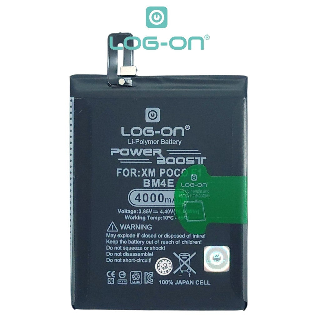 Log On-BM-4E Xiaomi Poco F1 Power Boost Double IC Protection Baterai