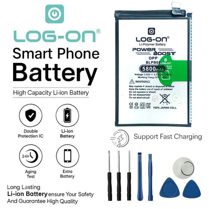 Baterai Log on BLPB65 Untuk Oppo A5 PRO BLP-B65 Power Boost 5800mAh / 45W Original 1 Tahun Garansi Battery Batre