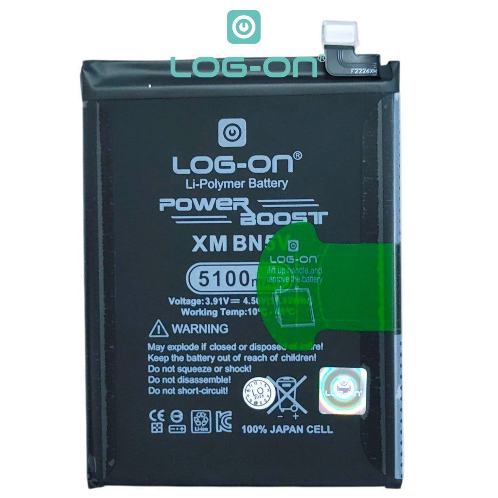 Baterai Log on BN5V Untuk Poco X7 / Xiaomi Redmi Note 14 pro 5G Power Boost 5100mAh / 45W Original 1 Tahun Garansi Battery Batre