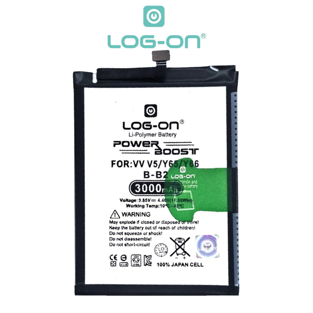 Baterai Log on B-B2 Untuk Vivo V5 lite / V5 / V5S / Y66 / Y67 BB2 3000mAh Original 1 Tahun garansi Battery Batre