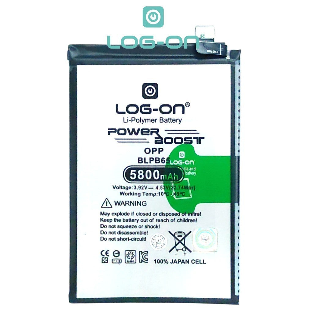 Baterai Log on BLPB65 Untuk Oppo A5 PRO BLP-B65 Power Boost 5800mAh / 45W Original 1 Tahun Garansi Battery Batre