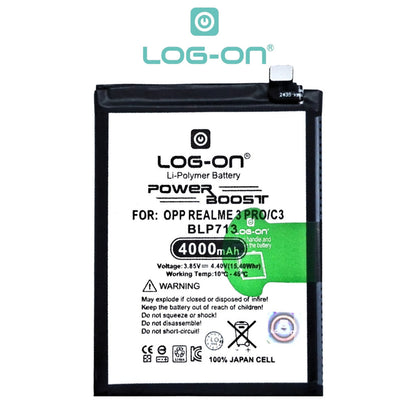 Baterai Log on BLP713 Untuk Realme 3 Pro RMX1851 Kapasitas 4000mAh Original 1 tahun garansi Battery Batre