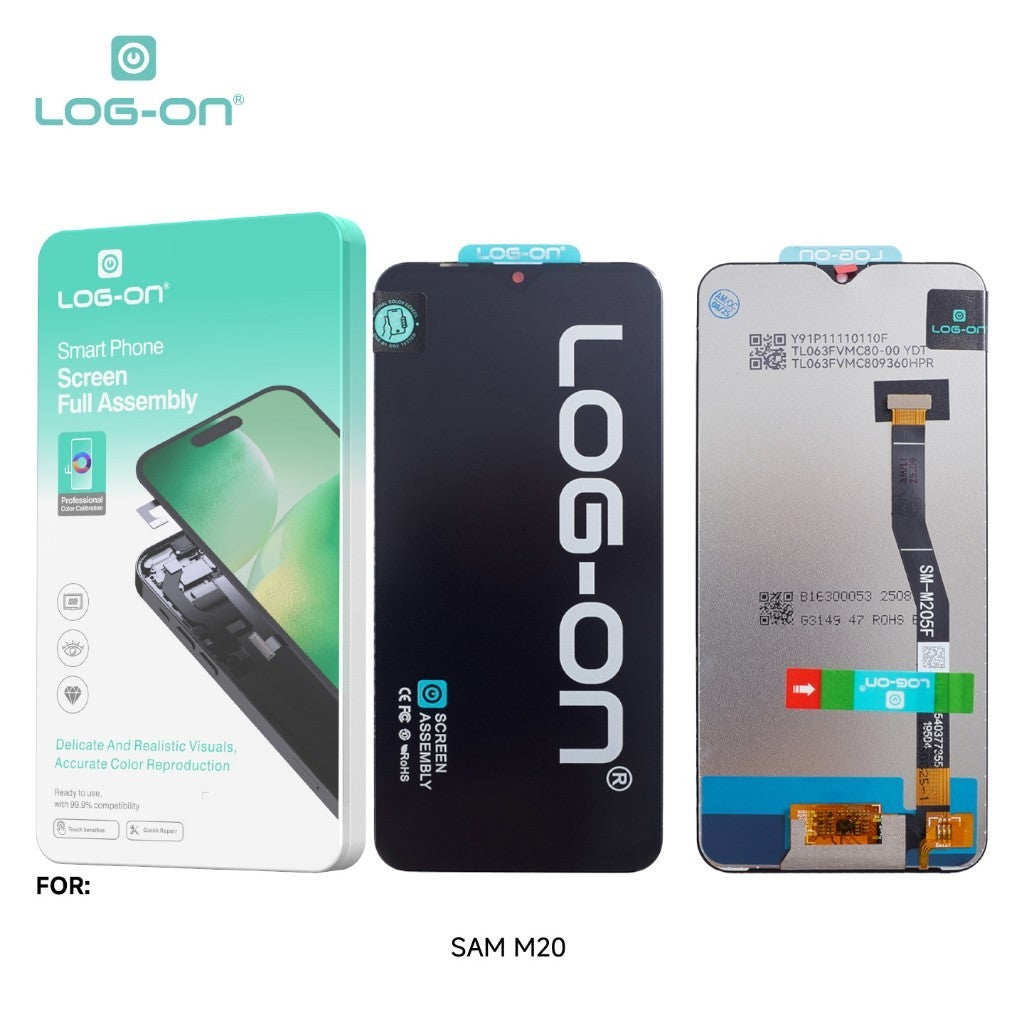 LOG-ON LCD UNTUK SAMSUNG M20 M205 FULLSET TOUCHSCREEN GARANSI TEST 7 HARI