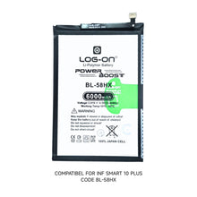 Baterai Log on BL-58HX Untuk INFINIX SMART 10 PLUS X6725B Fast Charging 18W Kapasitas 6000mAh 1 Tahun Garansi Battery Batre