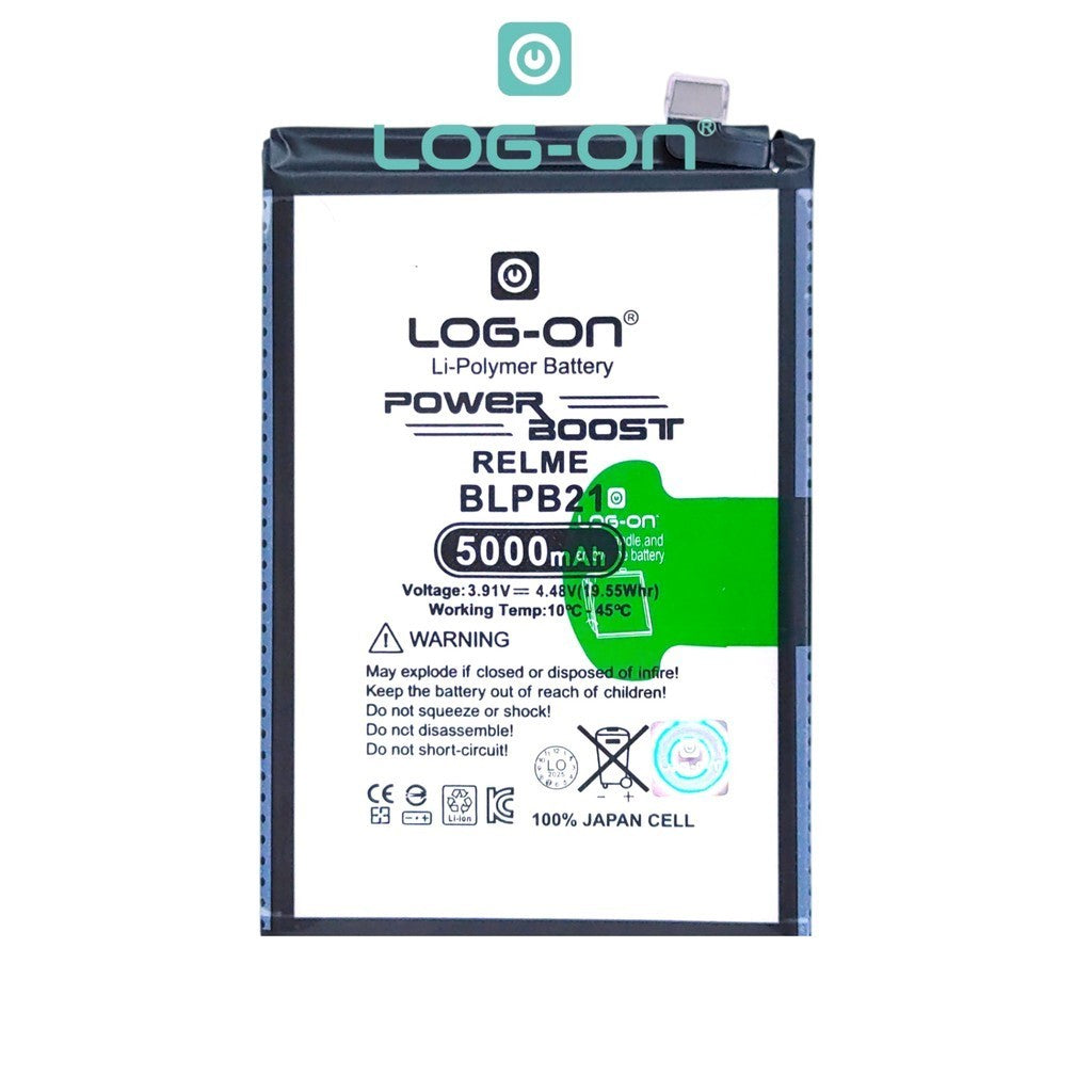 Baterai Log on BLPB21 Untuk Realme Note 60 / Note 60X Power Boost 5000mAh Original 1 Tahun Garansi Battery Batre