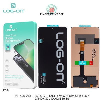 LOG ON LCD UNTUK INFINIX NOTE 40 5G (X6852) / TECNO POVA 6 / POVA 6 PRO 5G / CAMON 30 (CL6/CL6K) / CAMON 30 PRO 5G (CL7/CL7K) FULLSET TOUCHSCREEN