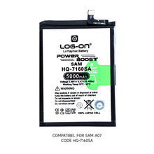 Baterai Log on HQ-7160SA Untuk SAMSUNG A07 Kapasitas 5000MAH 1 Tahun Garansi Battery Batre