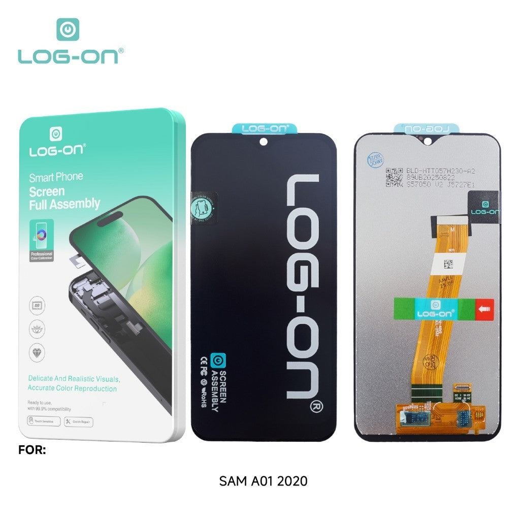 LOG-ON LCD UNTUK SAMSUNG A01 2020 (A015) SOKET BIG FULLSET TOUCHSCREEN GARANSI TEST 7 HARI