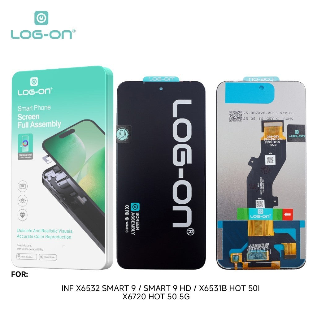 LOG-ON LCD UNTUK TECNO SPARK GO 1 / SPARK 30C / ITEL A80 / P65 / P65 NFC FULLSET TOUCHSCREEN GARANSI TEST 7 HARI