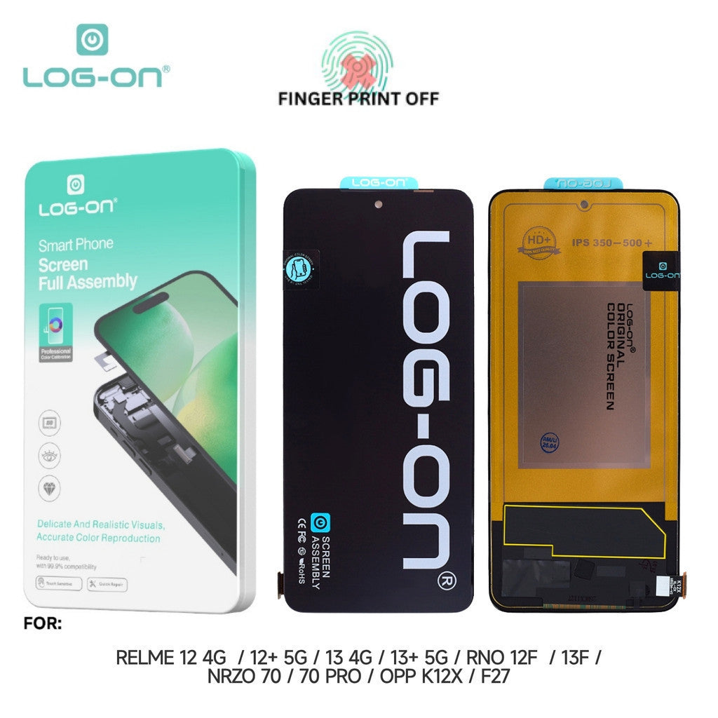 LOG ON LCD UNTUK OPPO RENO 12F (CPH2687) /  RENO 13F (CPH2701) / REALME NARZO 70 (RMX3869) / NARZO 70 PRO (RMX3868) FULLSET TOUCHSCREEN