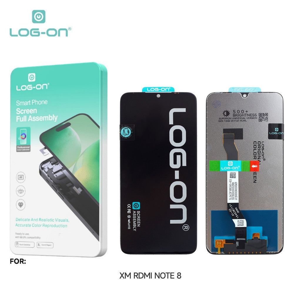 LOG ON LCD UNTUK XIAOMI REDMI NOTE 8 FULLSET TOUCHSCREEN