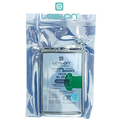 Baterai Log On BL-49NT Untuk Tecno Spark GO 1 / Spark Go 2 / Spark GO 3 Power Boost 5000mAh Original1 Tahun Garansi Battery Batre