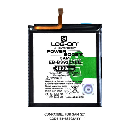 Baterai Log on EB-BS922ABY Untuk SAMSUNG S24 Fast Charging 25W Kapasitas  4000MAH 1 Tahun Garansi Battery batre