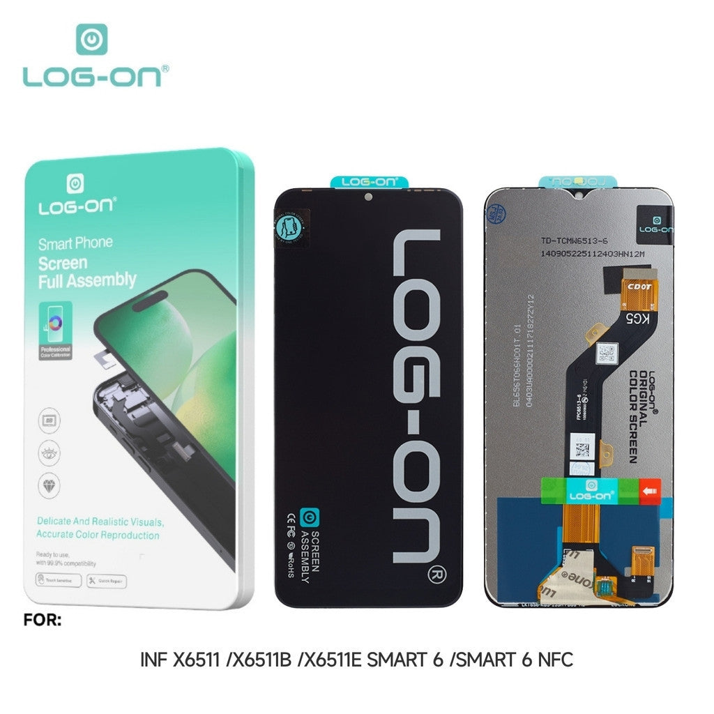 LOG ON LCD UNTUK INFINIX SMART 6 / SMART 6 NFC / SPARK GO 2022 (KG5 / KG5h) FULLSET TOUCHSCREEN