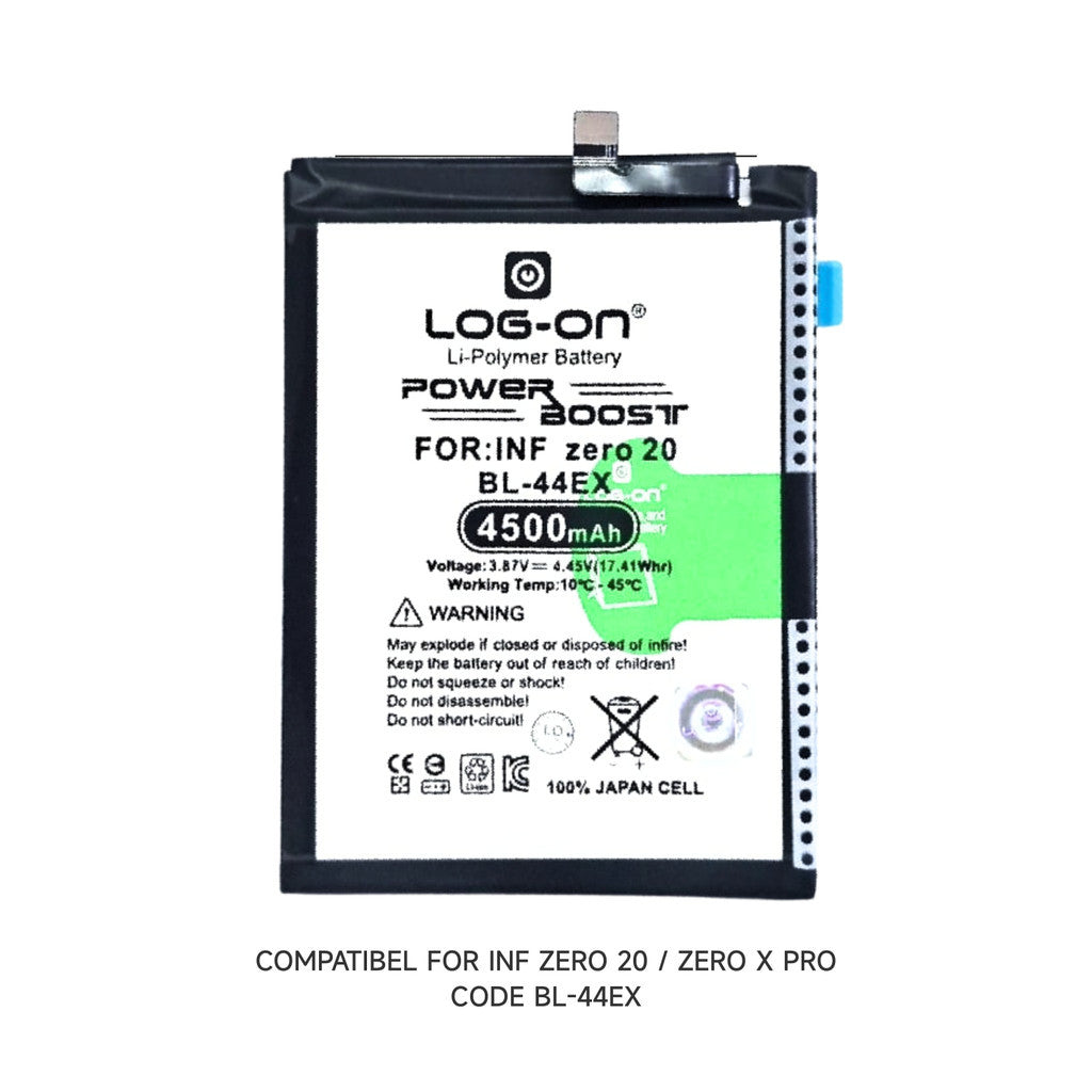 Log On - BL44EX Infinix Zero 20 5G (X6821) / Zero X Pro (X6810 / X6811) Power Boost Original Battery Baterai Batre - 1 Tahun Garansi