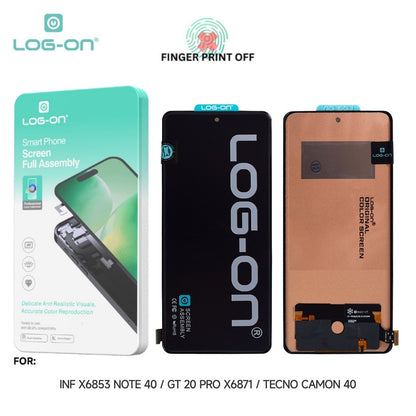 LOG ON LCD UNTUK INFINIX NOTE 40 4G (X6853)  /  GT 20 PRO (X6871) / TECNO CAMON 40 (CM5) FULLSET TOUCHSCREEN