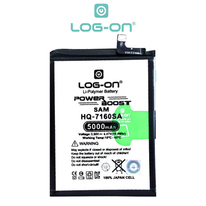 Baterai Log on HQ-7160SA Untuk SAMSUNG A07 Kapasitas 5000MAH 1 Tahun Garansi Battery Batre