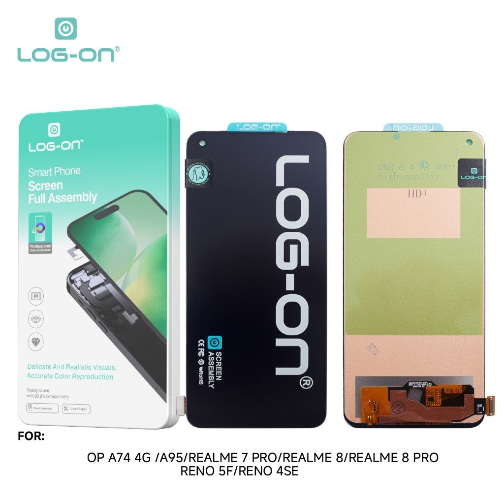 LOG-ON LCD UNTUK REALME 7 PRO / REALME 8 / REALME 8 PRO INCELL FULLSET TOUCHSCREEN GARANSI TEST 7 HARI
