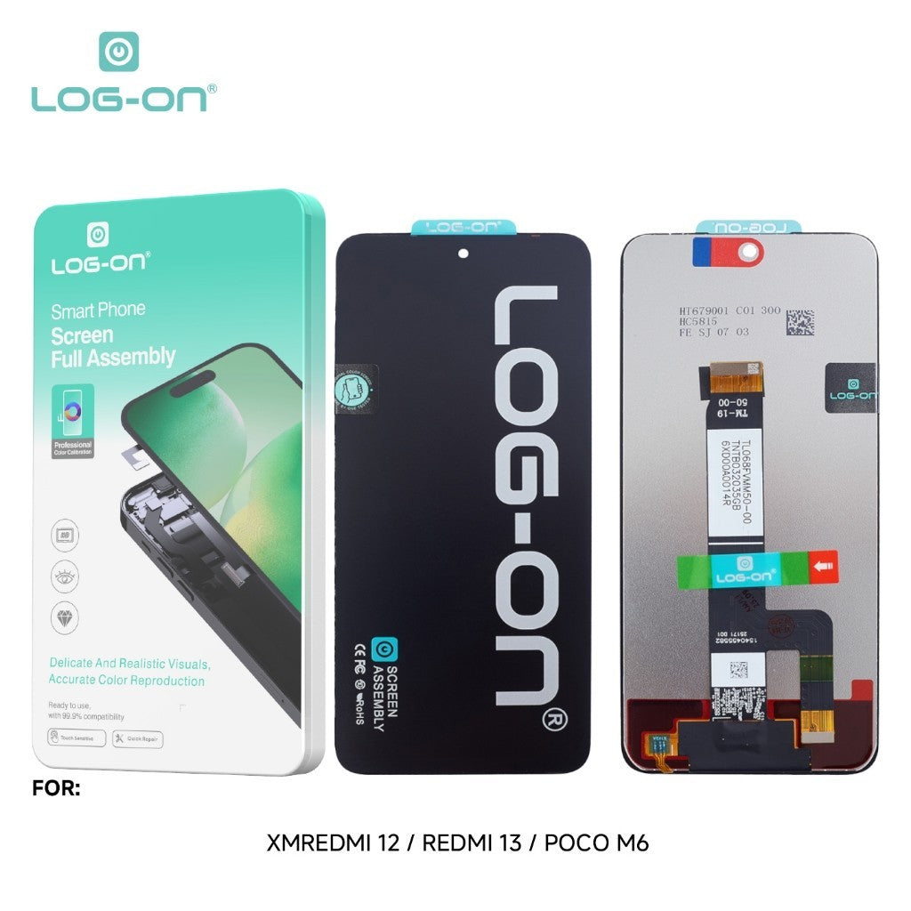 LOG-ON LCD UNTUK XIAOMI REDMI 12 / REDMI 13 / POCO M6 PRO 5G FULLSET TOUCHSCREEN GARANSI TEST 7 HARI
