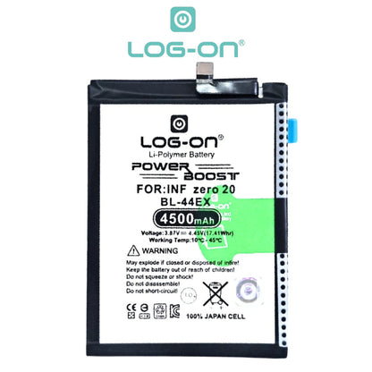 Log On - BL44EX Infinix Zero 20 5G (X6821) / Zero X Pro (X6810 / X6811) Power Boost Original Battery Baterai Batre - 1 Tahun Garansi