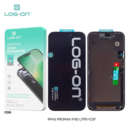 LOG ON LCD (FHD) SLTP FOR IPHONE 16 / IPHONE 16E / IPHONE 16 PLUS / IPHONE 16 PRO / IPHONE 16 PRO MAX HD+ FULLSET ORIGINAL OEM