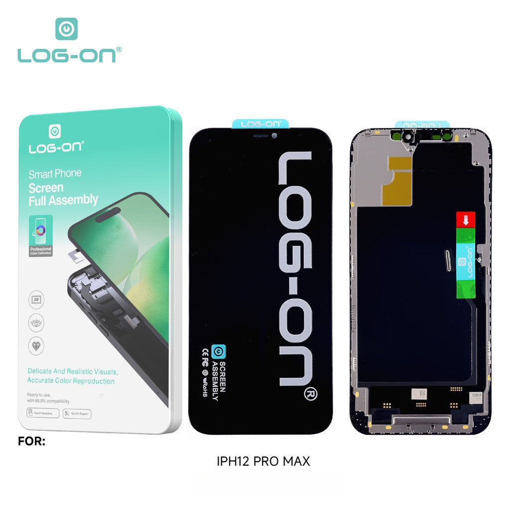 LOG ON LCD (OLED) FOR IPHONE 12 / 12 PRO /  IPHONE 12 PRO MAX FULLSET TOUCHSCREEN ORIGINAL
