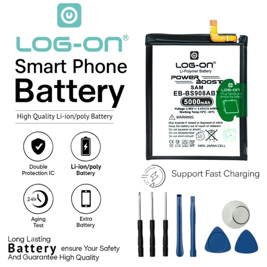 Baterai Log-on EB-BS908ABY Untuk Samsung S22 Ultra  (S908) 5000mAh Original Quality 1 Tahun Garansi Resmi