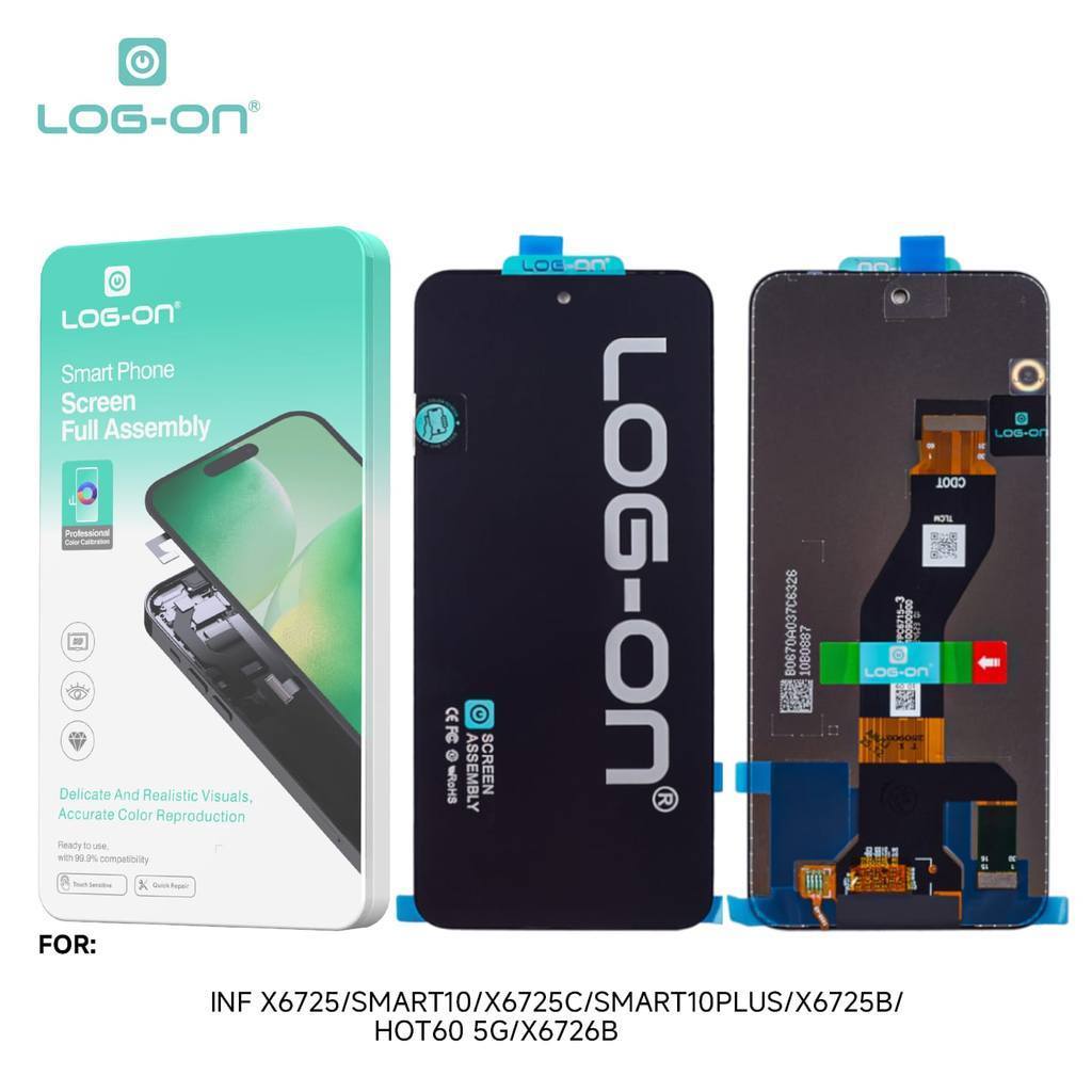 LOG ON LCD FOR INFINIX SMART 10 X6725 / SMART 10 PLUS X6725C X6735B / HOT 60 5G X6726 HD+ FULLSET ORIGINAL OEM