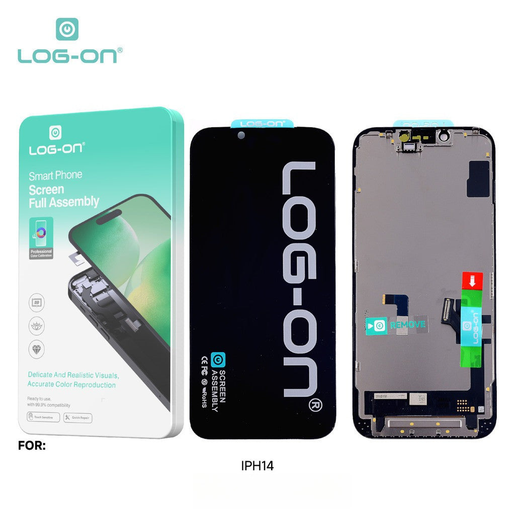 LOG ON LCD (OLED) FOR IPHONE 14 / IPHONE 14 PLUS / IPHONE 14 PRO /  IPHONE 14 PRO MAX TOUCHSCREEN ORIGINAL